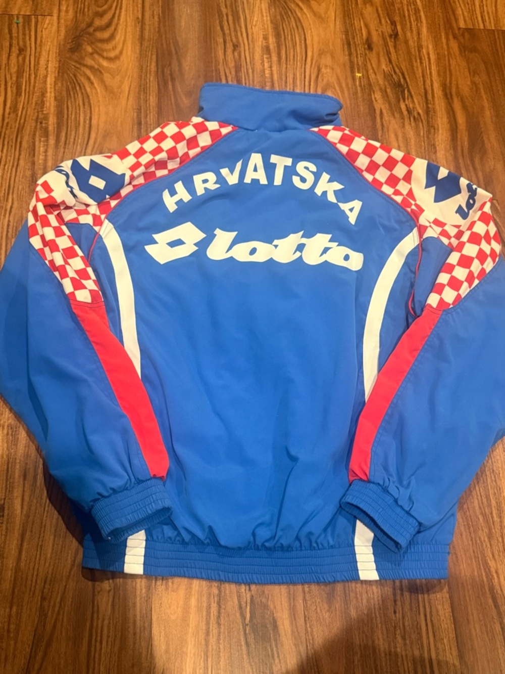 Vintage 90's Lotto Croatia Football Jacket Soccer Mens Full Zip Rare Large - Picture 12 of 14